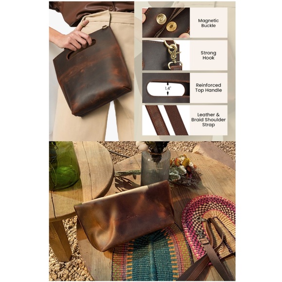 S-Zone leather crossbody purse bag - Picture 13 of 15